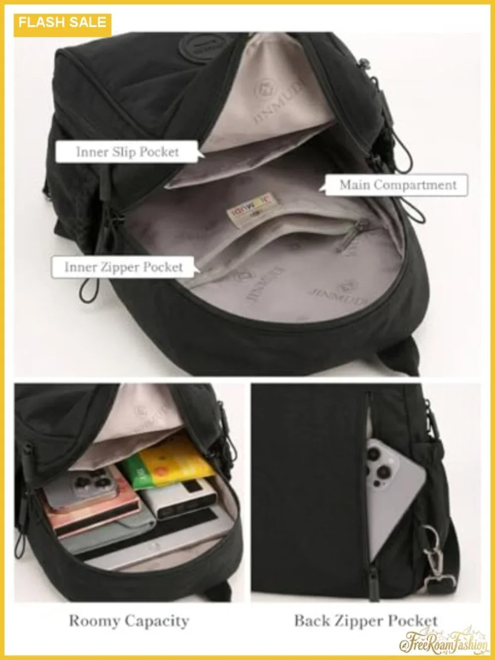 Mini Nylon Convertible Backpack Crossbody Sling Bag Lightweight Travel Daypack